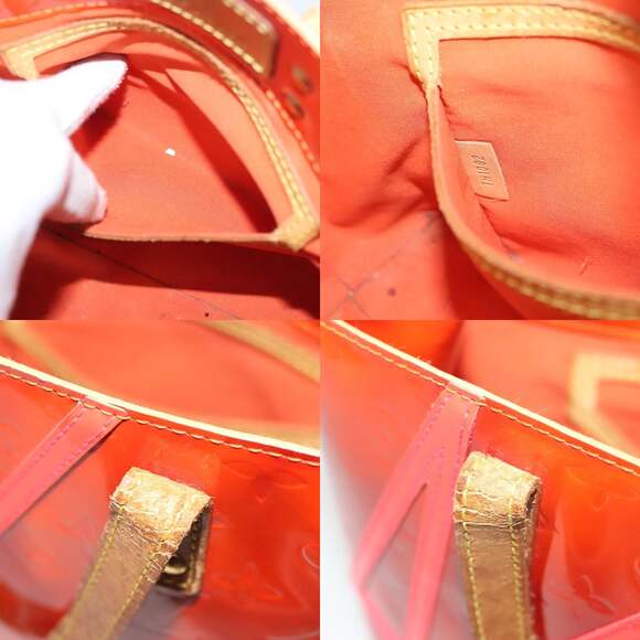 LOUIS VUITTON Monogram Vernis Fluo Reade PM Bag Pink Orange M91903 - Picture 12 of 12